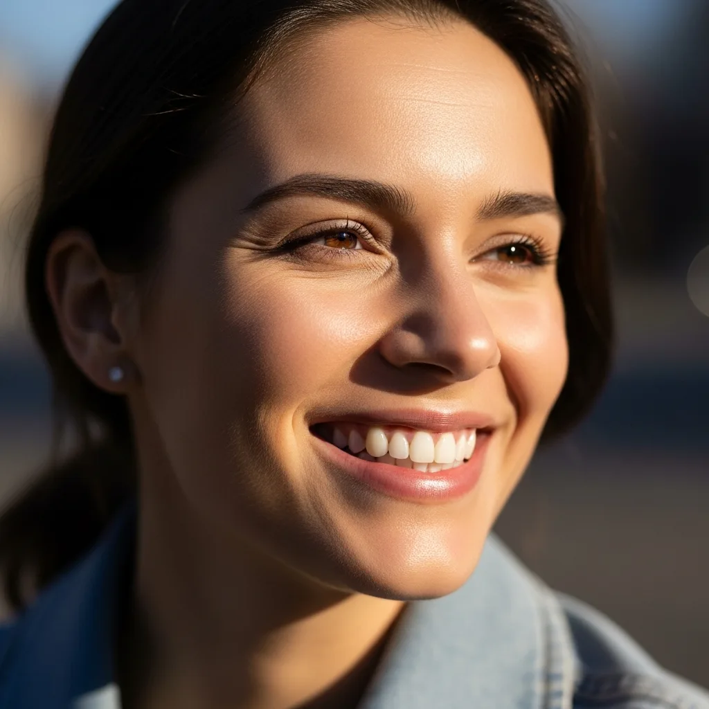 Happy patient with perfect smile